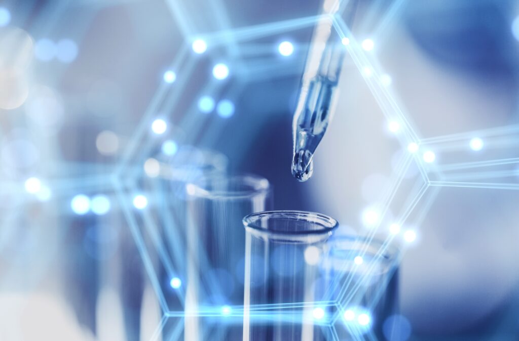 Pipeta i próbka chemiczna