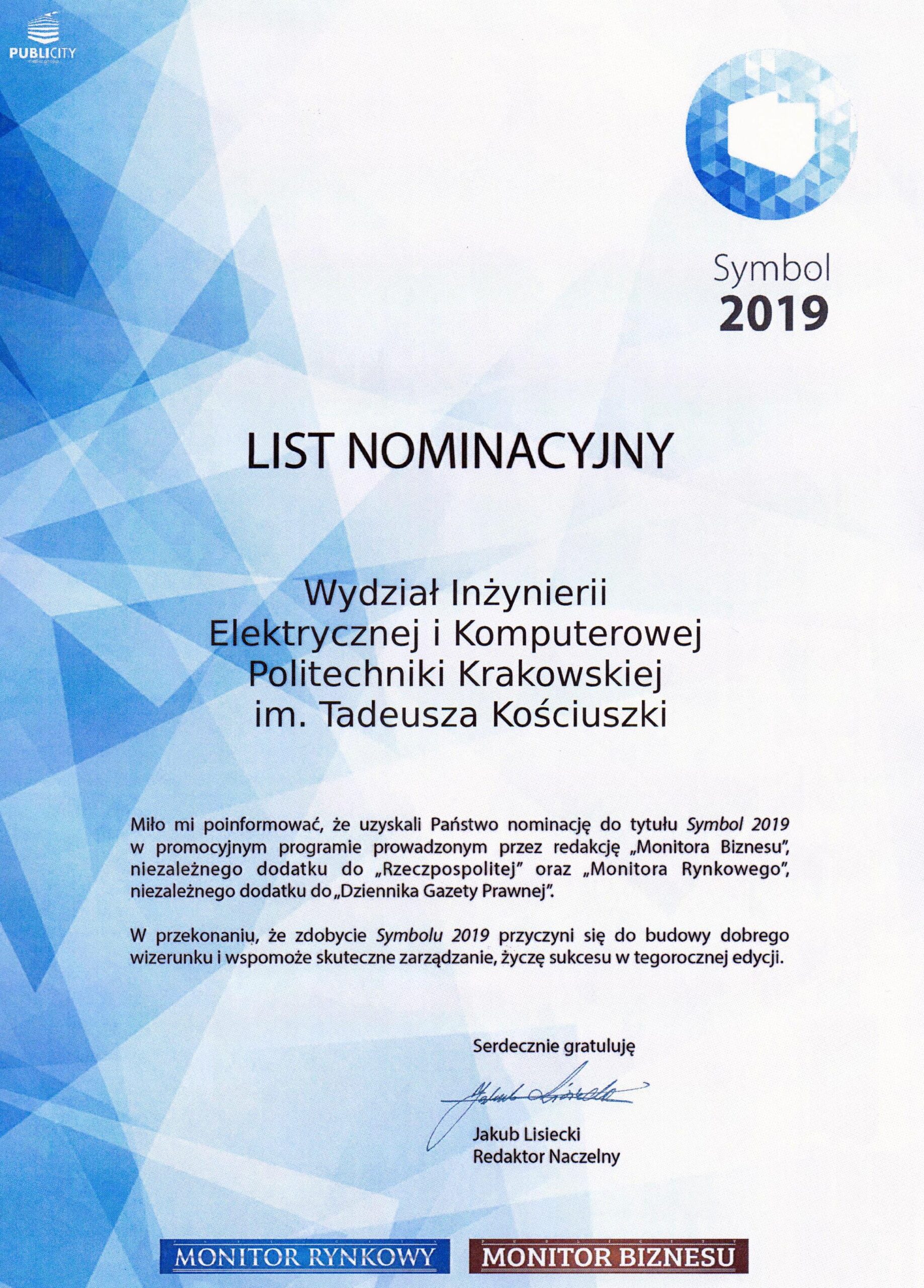 List nominacyjny